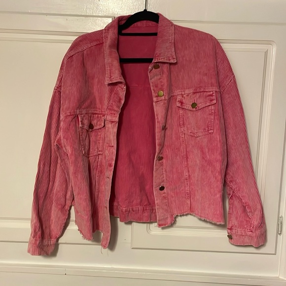 Pink corduroy jacket - Picture 1 of 4